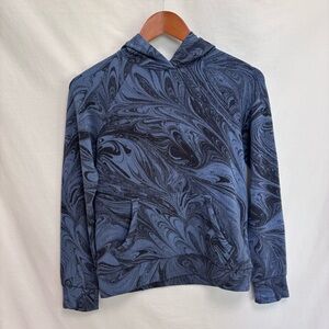 Athleta Girl Blue and Black Patterned Hoodie